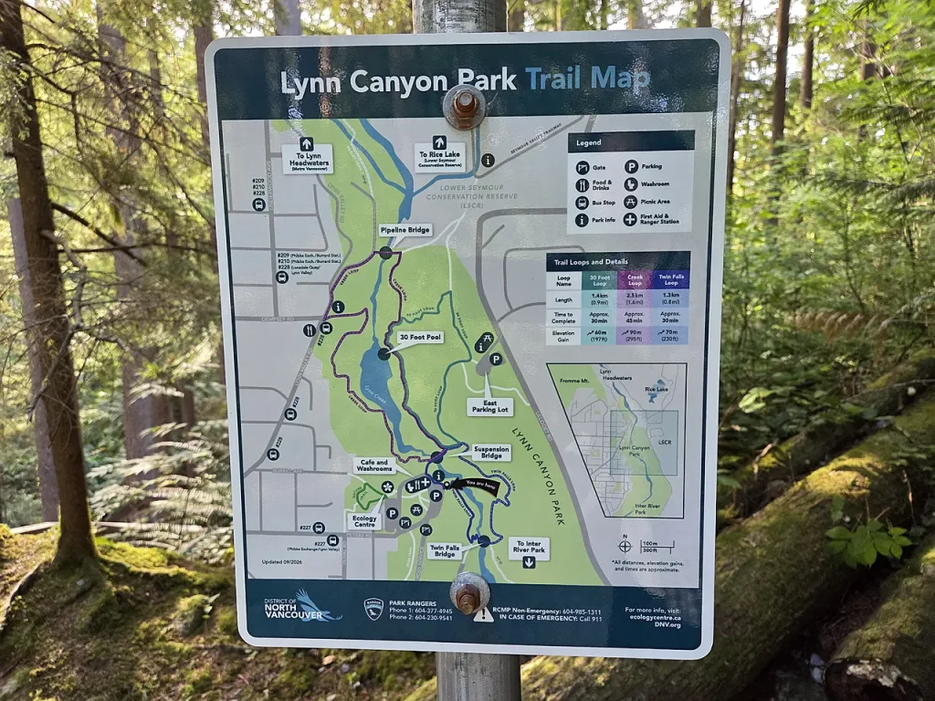 バンクーバー観光】バンクーバー郊外のLynn Canyonにいってきました